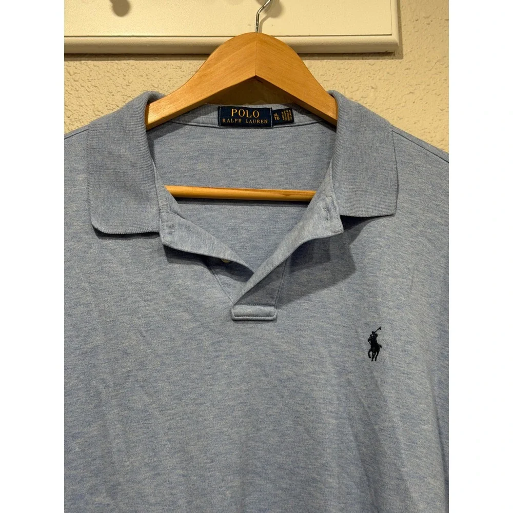 Polo Ralph Lauren Men's XL Heather Blue Classic Fit Polo Pony Preppy Old Money